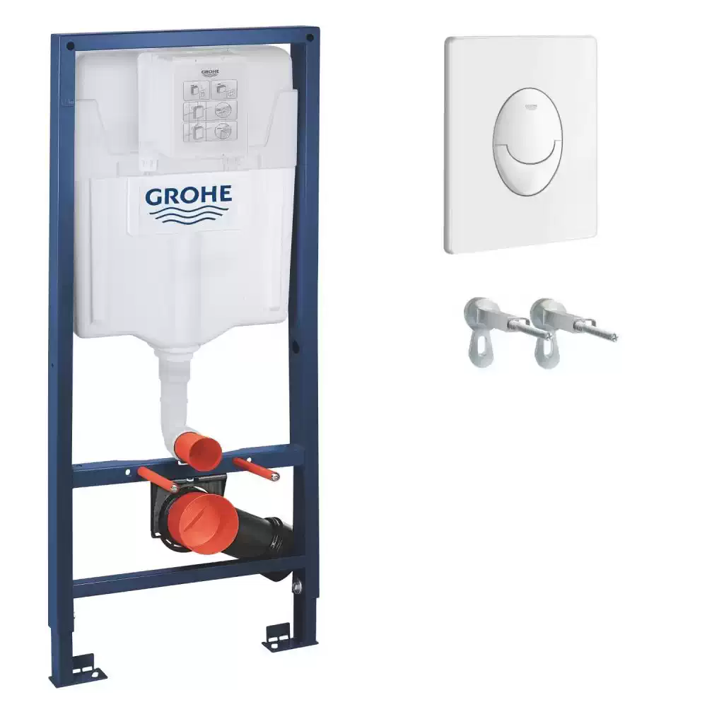 Инсталляция Grohe Rapid SL 3 в 1 овальная кнопка, хром 38721001